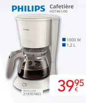 Offre: Cafetière HD7461/00