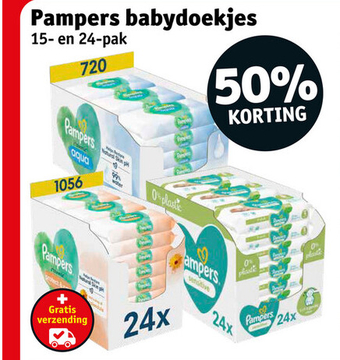 Aanbieding: Pampers babydoekjes