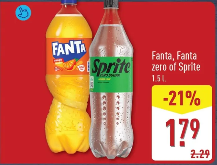 Aanbieding: Fanta, Fanta zero of Sprite