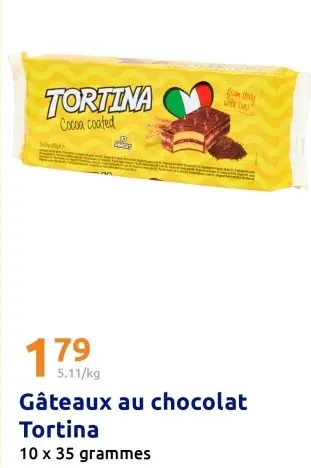 Offre: Gâteaux au chocolat Tortina