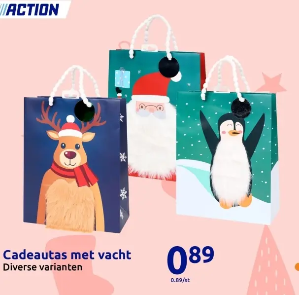 Aanbieding: Cadeautas met vacht