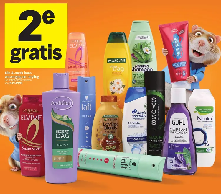 Aanbieding: Alle A-merk haarverzorging en -styling