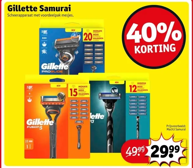Aanbieding: Gillette Samurai