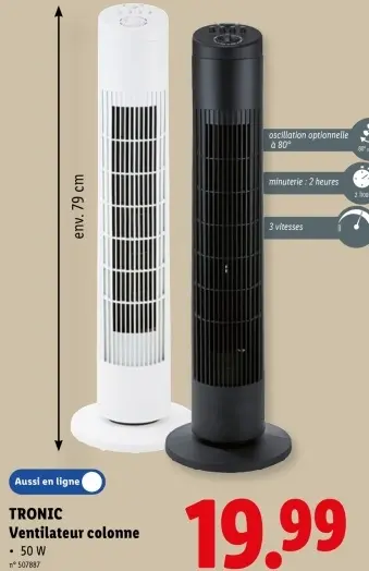 Offre: Ventilateur colonne