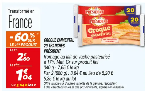 Offre: Croque emmental