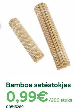 Aanbieding: Bamboe satéstokjes