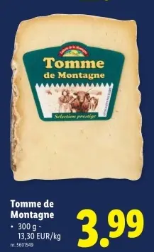 Promotie: Tomme de Montagne