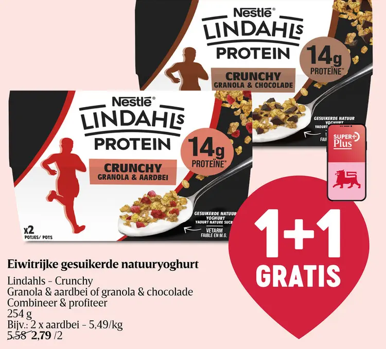 Promotie: Eiwitrijke gesuikerde natuuryoghurt Lindahls