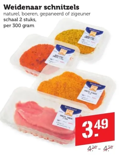 Aanbieding: Weidenaar schnitzels