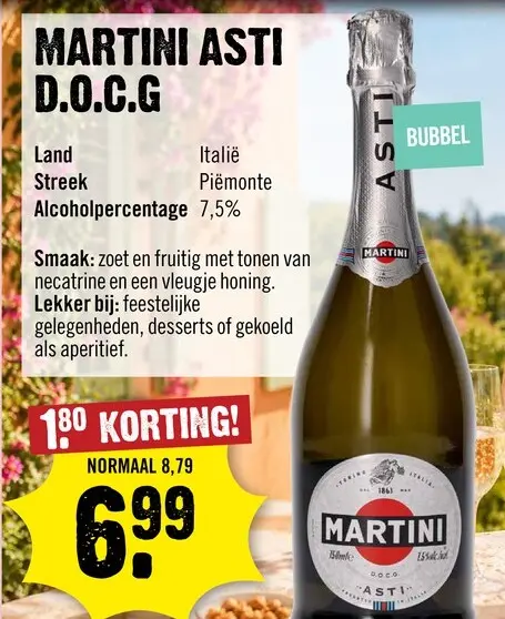 Aanbieding: Martini Asti Dolce 75 cl