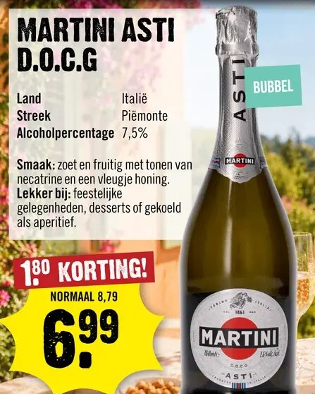 Aanbieding: Martini Asti Dolce 75 cl