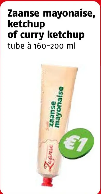 Aanbieding: Mayonaise, ketchup of curry ketchup