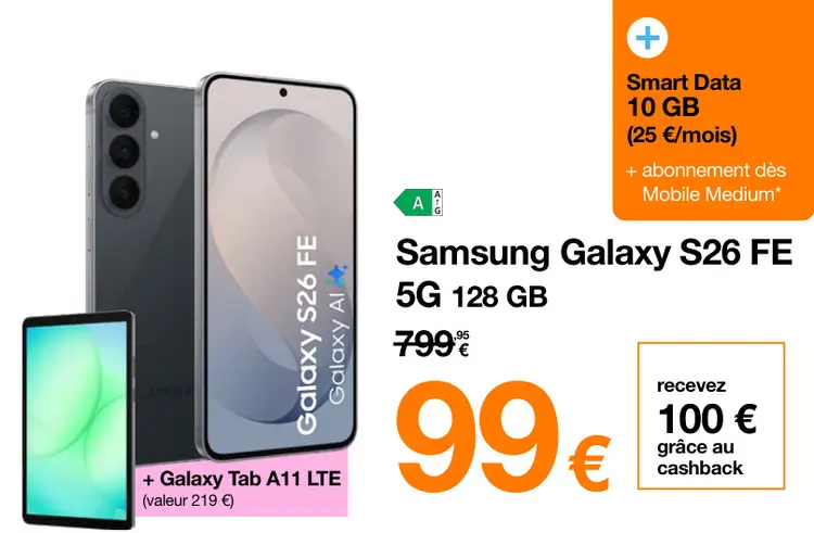 Offre: Galaxy S26 FE 5G 128 GB