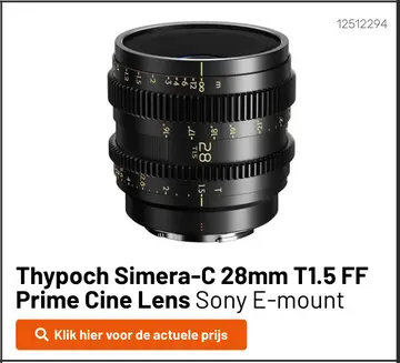 Aanbieding: Thypoch Simera-C 28mm T1.5 FF Prime Cine Lens