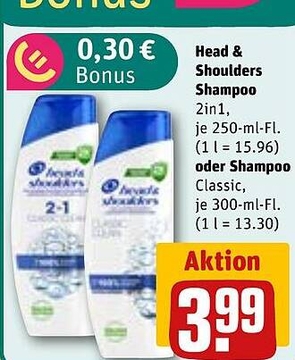 Aanbieding: Head & Shoulders Shampoo 2in1 / Classic