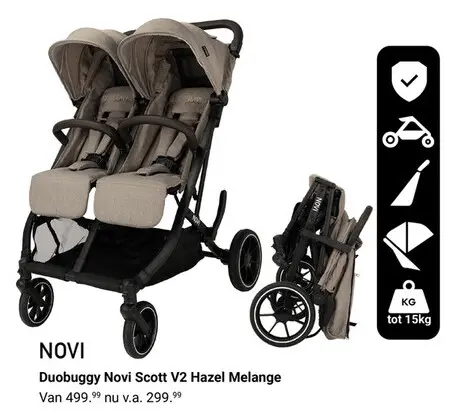 Aanbieding: Duobuggy Novi Scott V2 Hazel Melange