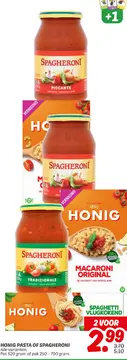 Aanbieding: Honig pasta of SPAGHERONI