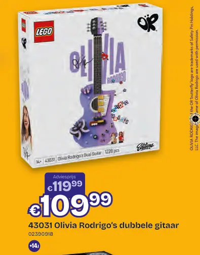 Promotie: Olivia Rodrigo's dubbele gitaar