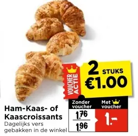 Ham-Kaas- of Kaascroissants