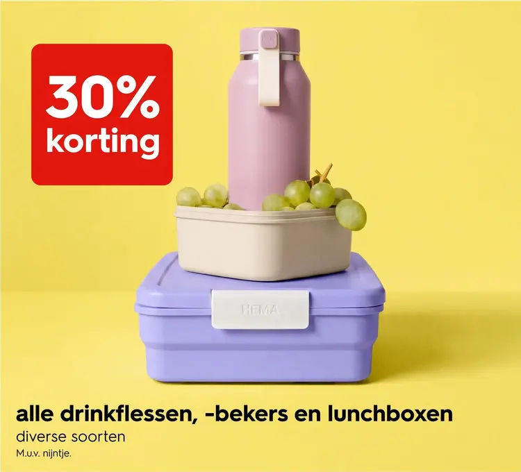 Aanbieding: Drinkflessen, -bekers en lunchboxen