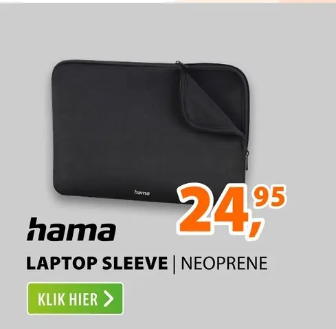 Aanbieding: Hama Laptop sleeve Neoprene 15,6 Zwart