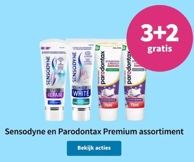 Promotie: Sensodyne en Parodontax Premium assortiment