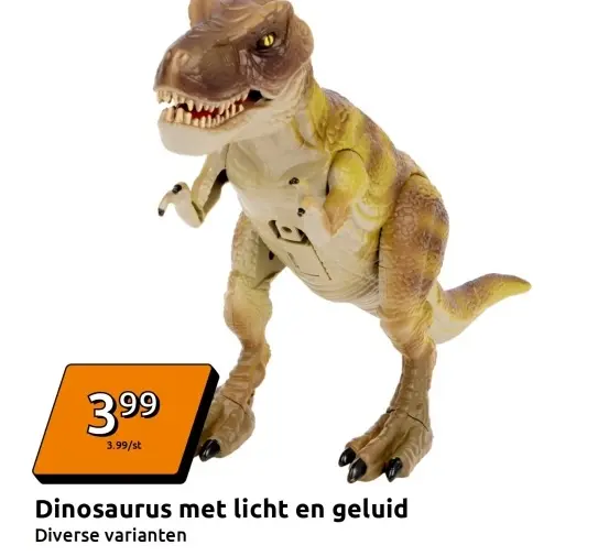 Aanbieding: Dinosaurus met licht en geluid