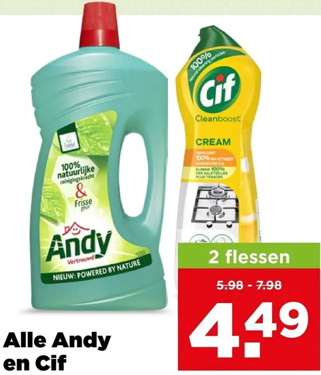 Aanbieding: Allesreiniger en schuurmiddel