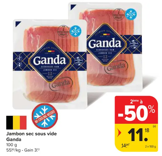 Offre: Jambon sec sous vide