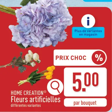 Offre: Fleurs artificielles