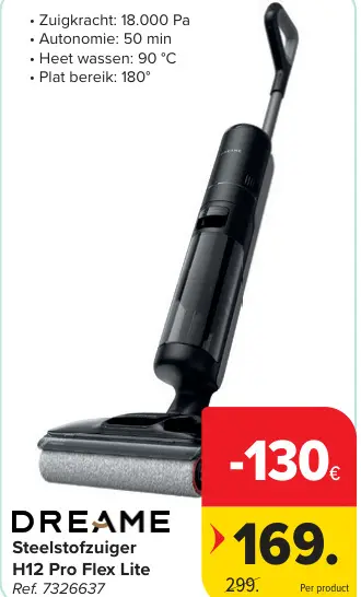 Promotie: Steelstofzuiger H12 Pro Flex Lite