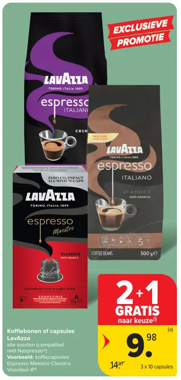 Promotie: Koffiebonen of capsules