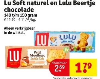 Promotie: Lu Soft naturel en Lulu Beertje chocolade