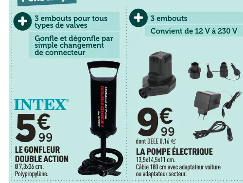 Offre: Le gonfleur double action