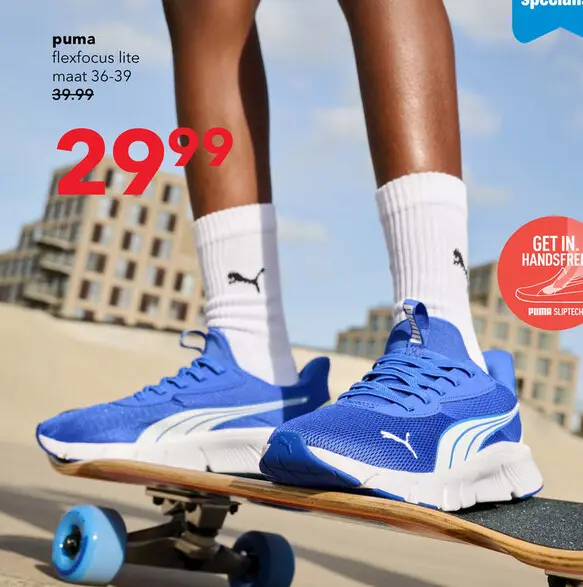 Aanbieding: Puma FlexFocus Lite SlipTech JR jongens sneakers blauw