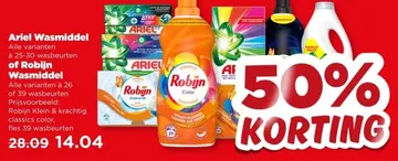 Aanbieding: Ariel Wasmiddel of Robijn Wasmiddel