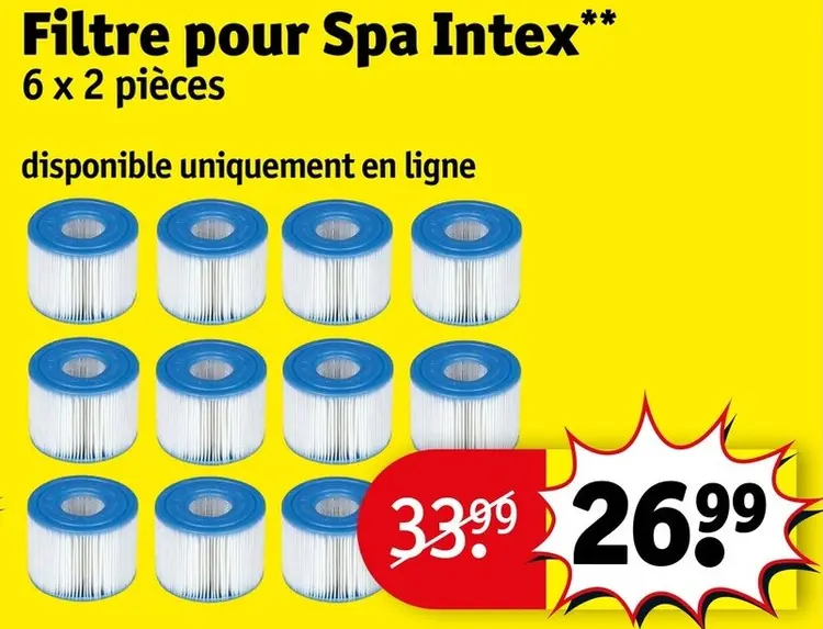 Offre: Filtre pour Spa