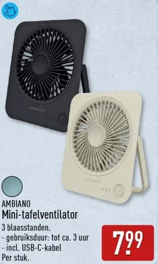 Aanbieding: Mini-tafelventilator