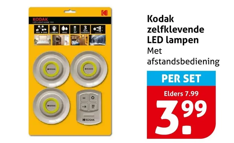 Aanbieding: Kodak zelfklevende LED lampen