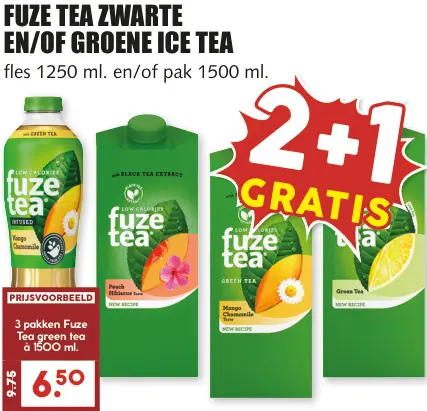 Aanbieding: Zwarte en/of groene ice tea