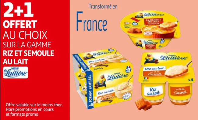 Offre: Riz et Semoule au Lait