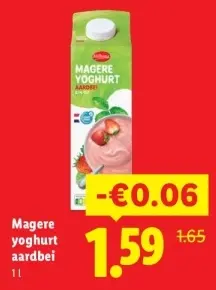 Aanbieding: Magere Yoghurt Aardbei