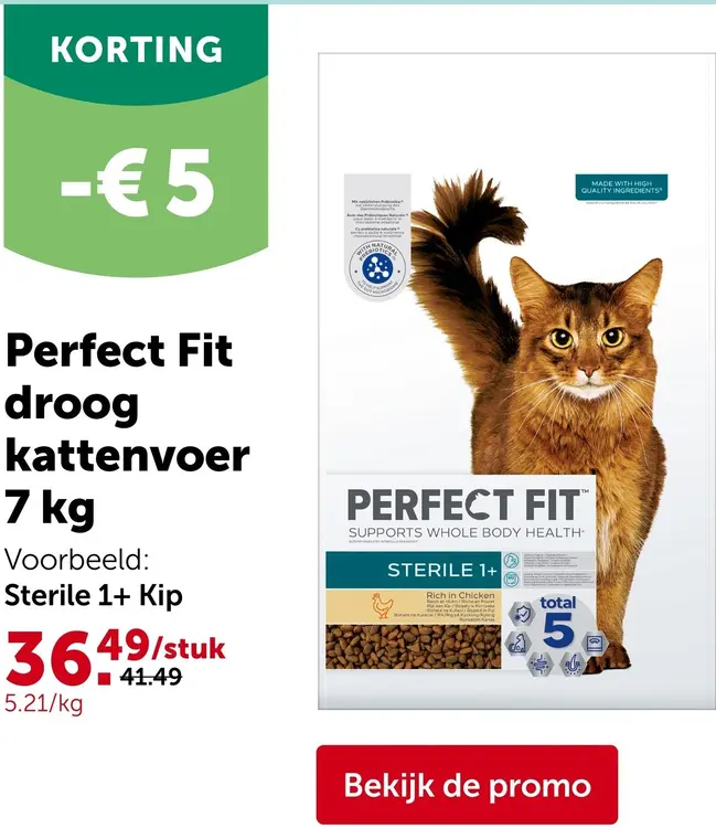 Promotie: Droog kattenvoer sterile 1+ kip