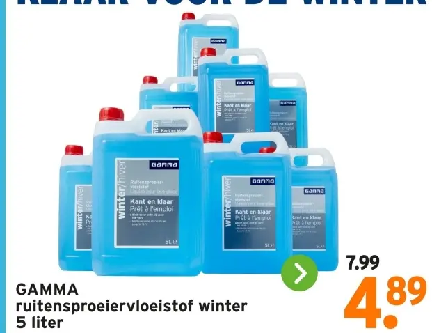 Aanbieding: ruitensproeiervloeistof winter