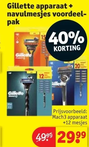 Promotie: Gillette apparaat + navulmesjes voordeelpak