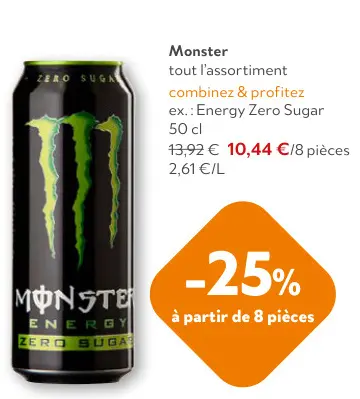 Offre: Monster Energy Zero Sugar