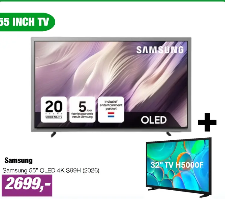 Aanbieding: Samsung 55” OLED 4K S99H (2026)