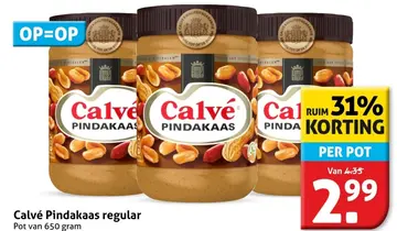 Aanbieding: Calvé Pindakaas regular