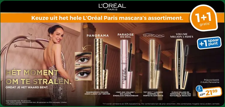 Aanbieding: L'Oréal Paris mascara's assortiment