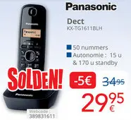 Aanbieding: Panasonic Dect KX-TG1611BLH